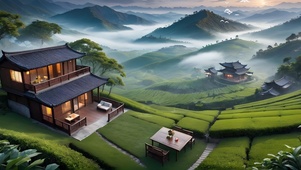 山中茶田村落