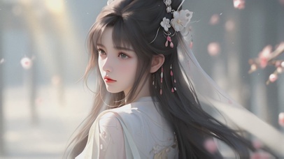 【唯美】清纯文艺古风汉服美女