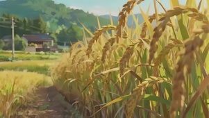 唯美乡村稻田