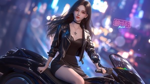 机车美少女
