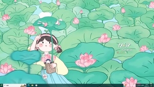 清新荷叶女孩