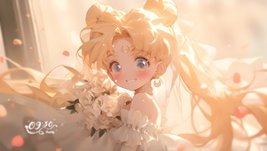 月野兔 白色婚纱
