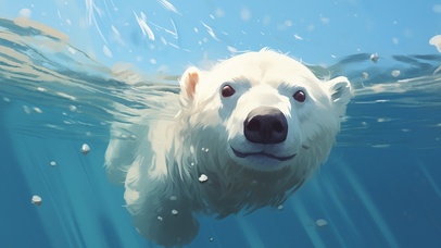 水下北极熊