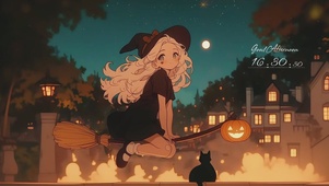 可爱的飞翔小魔女