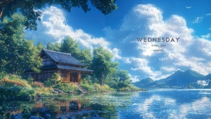 护眼湖畔小屋