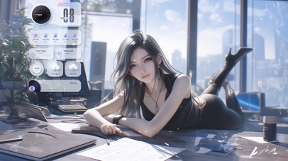 她的身姿轻盈，步伐灵动