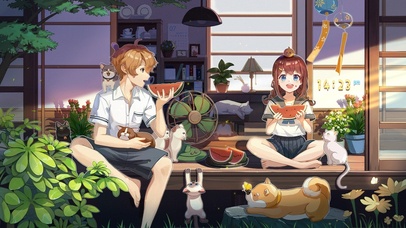 4K清新夏日庭院