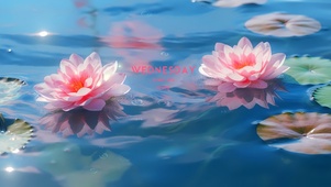 清新水中莲花