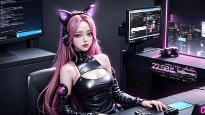 4K炫酷电竞美少女