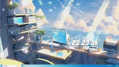 蓝天白云景桌面主题