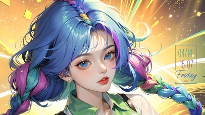 4k彩绘幸运少女