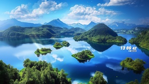 湖泊小岛