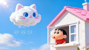 小新与猫咪云朵