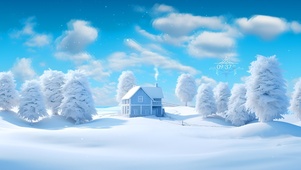 白云雪村小屋