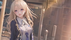 可爱校服少女