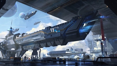4K科幻未来科技飞船
