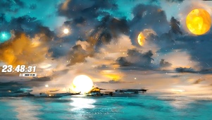 海滩夜景