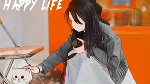 女孩与猫