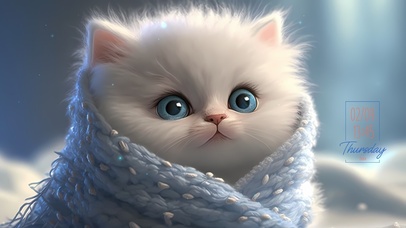 围巾可爱猫咪