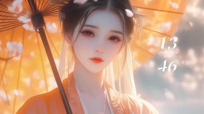 唯美古风油纸伞女孩