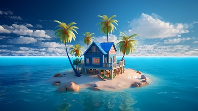 治愈迷你海岛小屋