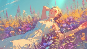 花丛女孩