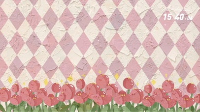 文艺油画 菱格简约郁金香