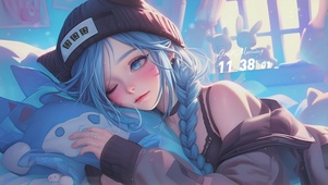 休息的少女