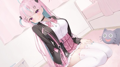 粉红猫猫可爱女孩