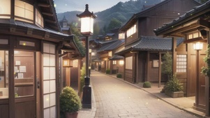 日式山中小镇