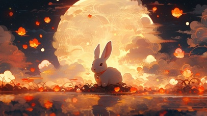 月圆中秋玉兔