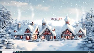 圣诞雪村美景