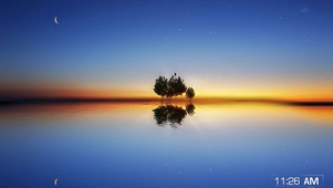 4k护眼夕阳湖景
