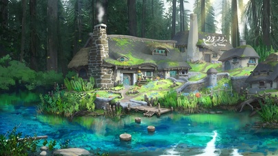 4k 治愈唯美阳光森林小屋