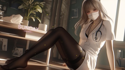 美女护士令人沉醉的眸子