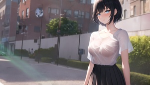 清晨少女