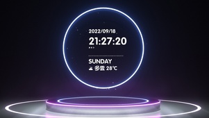 唯美简约霓虹科技背景