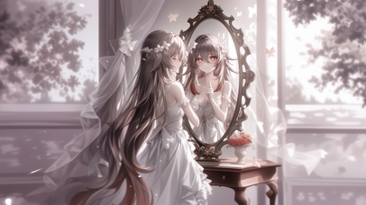 雪墨壁纸丨胡桃丨镜中人丨