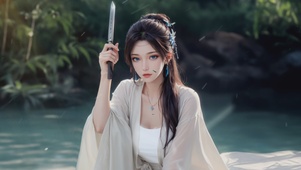 唯美清新古韵国漫美女