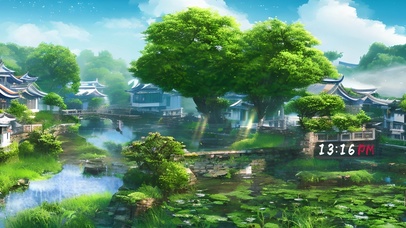 4k唯美江南溪水