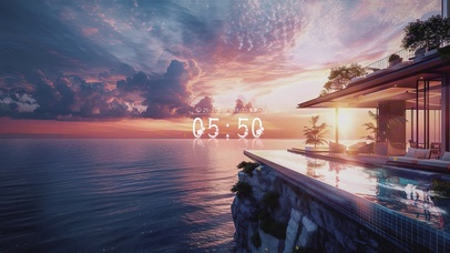 唯美海景AI插画