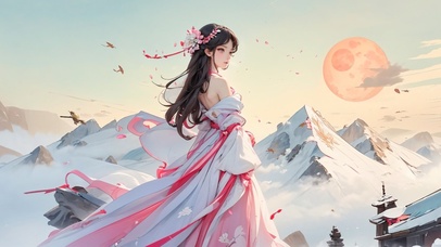 红日(美女动态壁纸) - 动态壁纸下载 - 元气壁纸