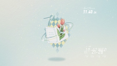 简约小清新治愈 郁金香