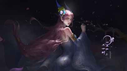 4K唯美古风桃花女神