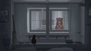 女孩和猫