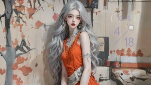 银灰色长发