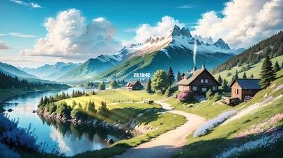 4K唯美治愈夏日动漫田野风景