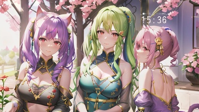 唯美性感午后樱花阁少女