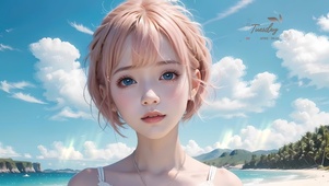 海上清纯美女