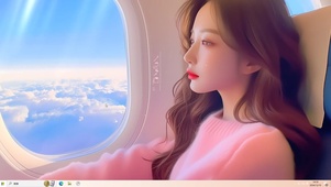 晚霞美女